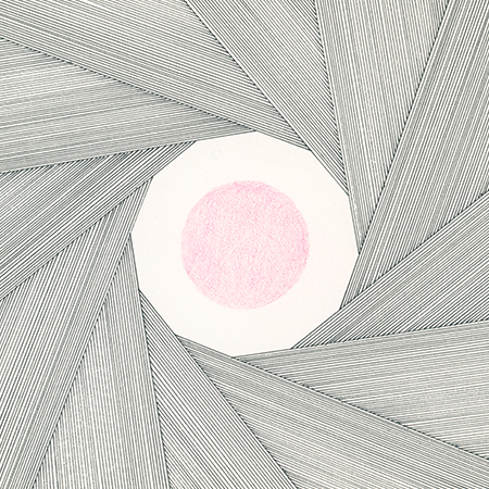 Abstract Fine Art, black lines with colours